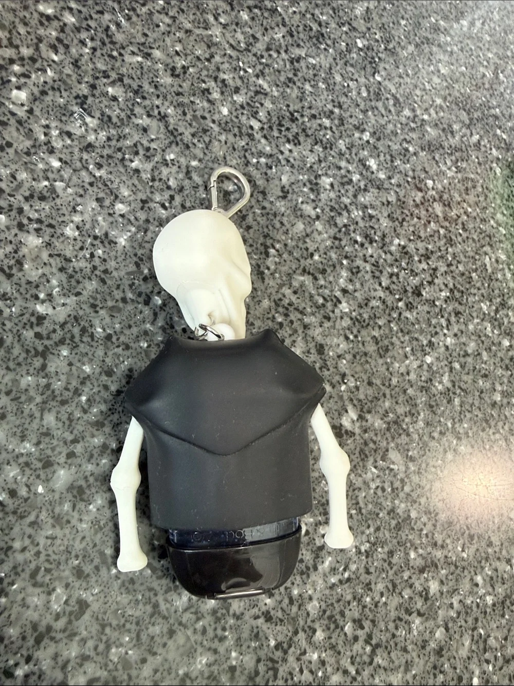 Bath & Body Works Glow in the Dark Skeleton Keychain Hand Sanitizer Holder